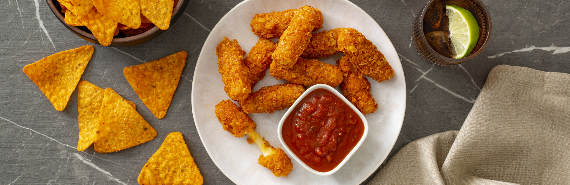 DORITOS® Nacho Cheese Mozzarella Sticks FLVR